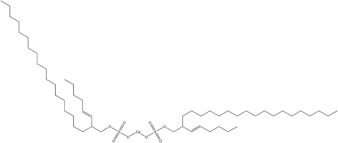 Bis[2-(1-hexenyl)icosyloxysulfonyloxy]calcium Struktur