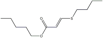 3-(Butylthio)acrylic acid pentyl ester Struktur