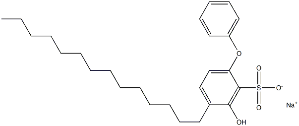 3-Hydroxy-4-tetradecyl[oxybisbenzene]-2-sulfonic acid sodium salt Struktur