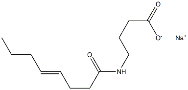 4-(4-Octenoylamino)butyric acid sodium salt Struktur