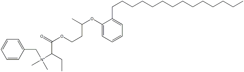 N,N-Dimethyl-N-benzyl-N-[1-[[3-(2-tetradecylphenyloxy)butyl]oxycarbonyl]propyl]aminium Struktur