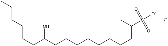 11-Hydroxyheptadecane-2-sulfonic acid potassium salt Struktur