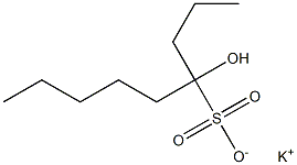 4-Hydroxynonane-4-sulfonic acid potassium salt Struktur