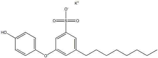 4'-Hydroxy-5-octyl[oxybisbenzene]-3-sulfonic acid potassium salt Struktur