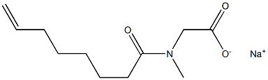 N-Methyl-N-(7-octenoyl)glycine sodium salt Struktur