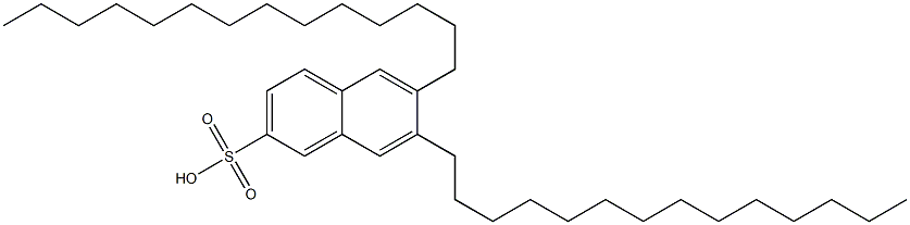 6,7-Ditetradecyl-2-naphthalenesulfonic acid Struktur