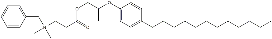 N,N-Dimethyl-N-benzyl-N-[2-[[2-(4-dodecylphenyloxy)propyl]oxycarbonyl]ethyl]aminium Struktur