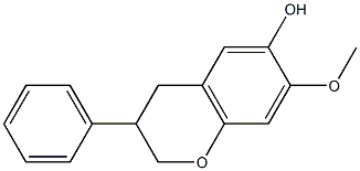 3-(Phenyl)-6-hydroxy-7-methoxychroman Struktur