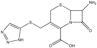 7-Amino-8-oxo-3-(1H-1,2,3-triazol-5-ylthiomethyl)-5-thia-1-azabicyclo[4.2.0]oct-2-ene-2-carboxylic acid Struktur