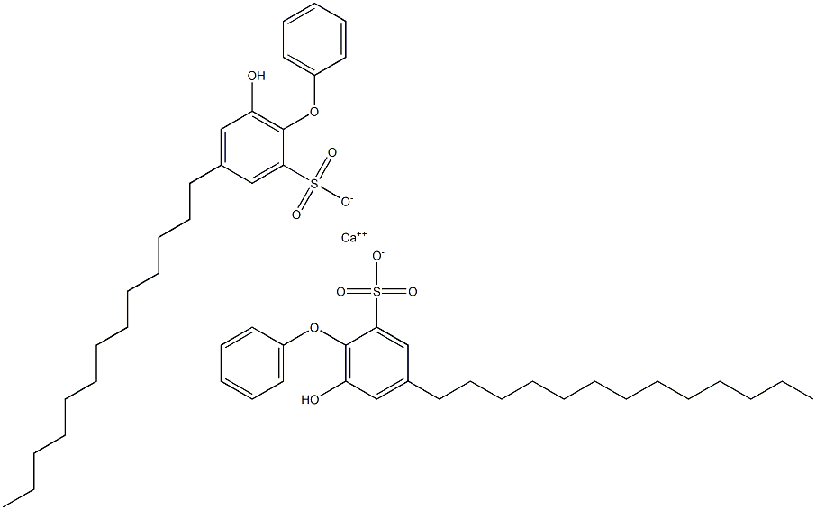 Bis(6-hydroxy-4-tridecyl[oxybisbenzene]-2-sulfonic acid)calcium salt Struktur