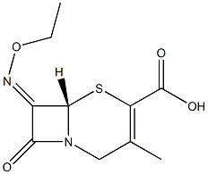 7-[(Z)-Ethoxyimino]-3-methylcepham-3-ene-4-carboxylic acid Struktur