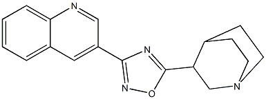 5-(1-Azabicyclo[2.2.2]octan-3-yl)-3-(3-quinolinyl)-1,2,4-oxadiazole Struktur