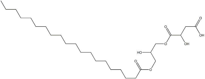 2-Hydroxybutanedioic acid hydrogen 1-[2-hydroxy-3-(icosanoyloxy)propyl] ester Struktur