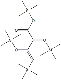 2,3-Bis(trimethylsiloxy)-4-(trimethylsilyl)-3-butenoic acid (trimethylsilyl) ester Struktur