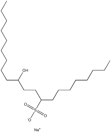 12-Hydroxyhenicosane-9-sulfonic acid sodium salt Struktur