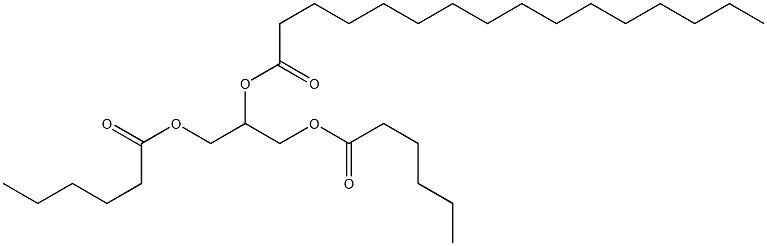 1-O,3-O-Dicaproyl-2-O-palmitoylglycerol Struktur