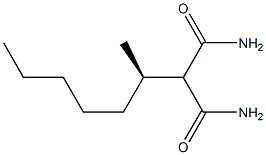 (+)-2-[(R)-1-Methylhexyl]malonamide Struktur