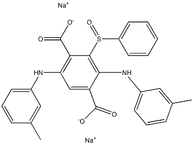 2-(Phenylsulfinyl)-3,6-di(m-toluidino)terephthalic acid disodium salt Struktur