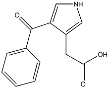 (4-Benzoyl-1H-pyrrol-3-yl)acetic acid Struktur