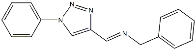 1-Phenyl-4-[(benzylimino)methyl]-1H-1,2,3-triazole Struktur