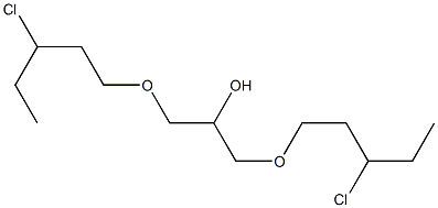 1,3-Bis(3-chloropentyloxy)-2-propanol Struktur