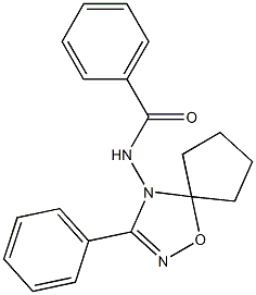 N-[3-(Phenyl)spiro[1,2,4-oxadiazole-5(4H),1'-cyclopentan]-4-yl]benzamide Struktur