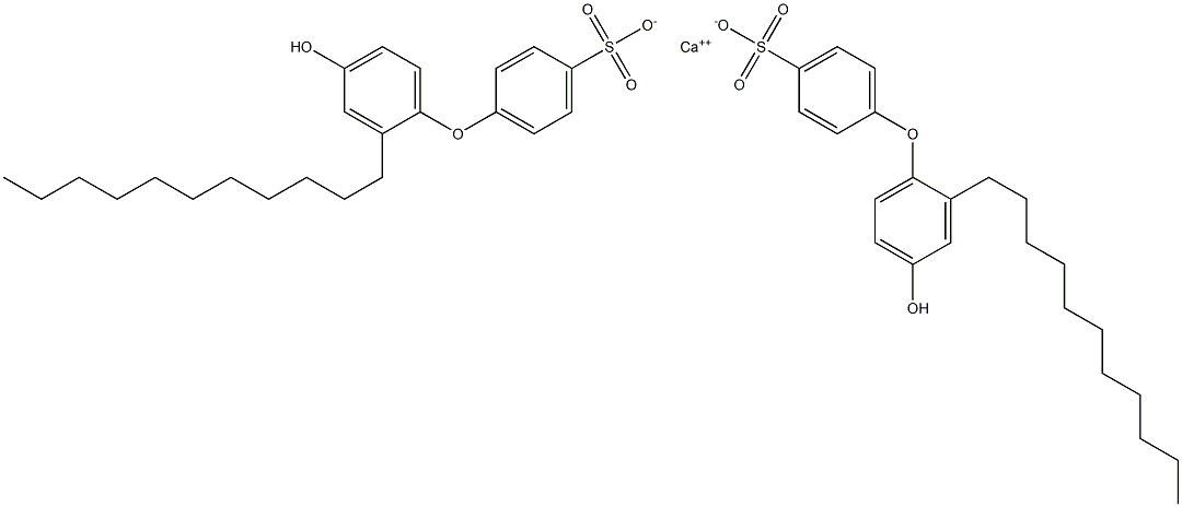 Bis(4'-hydroxy-2'-undecyl[oxybisbenzene]-4-sulfonic acid)calcium salt Struktur