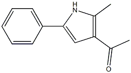 2-Methyl-3-acetyl-5-phenyl-1H-pyrrole Struktur