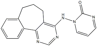 4-[(2-Oxopyrimidin-1-yl)amino]-6,7-dihydro-5H-benzo[6,7]cyclohepta[1,2-d]pyrimidine Struktur