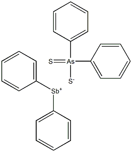 Diphenyldithioarsinic acid diphenylantimony(III) salt Struktur