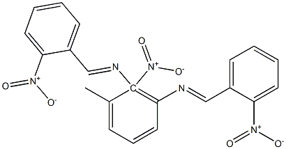 2-Nitro-N,N'-bis(2-nitrobenzylidene)benzenemethanediamine Struktur