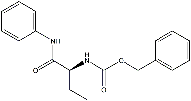 (-)-[(S)-1-(Phenylcarbamoyl)propyl]carbamic acid benzyl ester Struktur