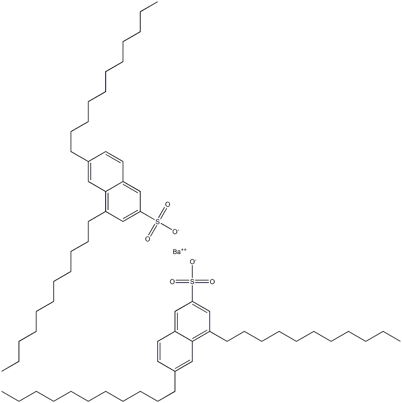 Bis(4,6-diundecyl-2-naphthalenesulfonic acid)barium salt Struktur