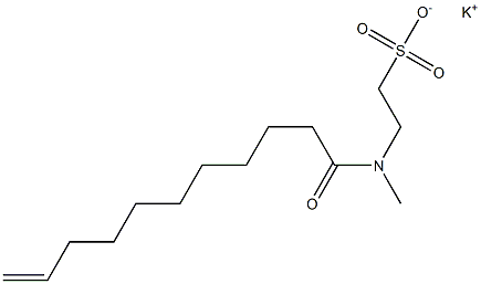 N-(10-Undecenoyl)-N-methyltaurine potassium salt Struktur