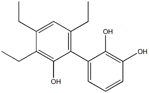 3',4',6'-Triethyl-1,1'-biphenyl-2,2',3-triol Struktur