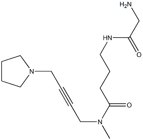 N-Methyl-N-[4-(1-pyrrolidinyl)-2-butynyl]-4-[(aminoacetyl)amino]butanamide Struktur