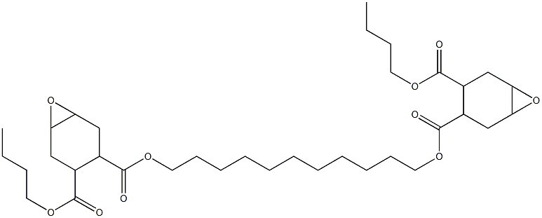 Bis[2-(butoxycarbonyl)-4,5-epoxy-1-cyclohexanecarboxylic acid]1,11-undecanediyl ester Struktur