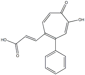 3-(4-Phenyl-2-hydroxy-1-oxocyclohepta-2,4,6-trien-5-yl)acrylic acid Struktur