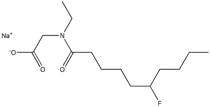 N-Ethyl-N-(6-fluorodecanoyl)glycine sodium salt Struktur