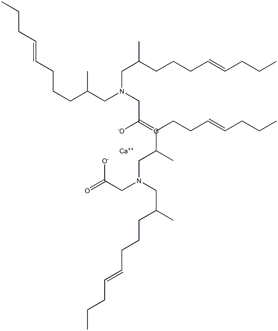 Bis[N,N-bis(2-methyl-6-decenyl)glycine]calcium salt Struktur