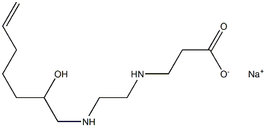 3-[N-[2-[N-(2-Hydroxy-6-heptenyl)amino]ethyl]amino]propionic acid sodium salt Struktur