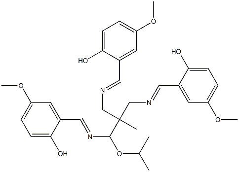 N,N',N''-[2-Propyloxyethylidynetris(methylene)]tris(2-hydroxy-5-methoxybenzenemethanimine) Struktur