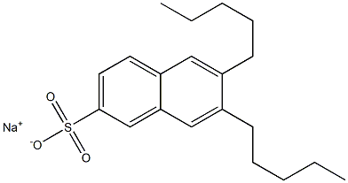 6,7-Dipentyl-2-naphthalenesulfonic acid sodium salt Struktur