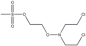 2-[[Bis(2-chloroethyl)amino]oxy]ethanol methanesulfonate Struktur