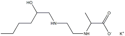 2-[N-[2-[N-(2-Hydroxyhexyl)amino]ethyl]amino]propionic acid potassium salt Struktur