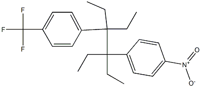 3,4-Diethyl-3-(4-trifluoromethylphenyl)-4-(4-nitrophenyl)hexane Struktur