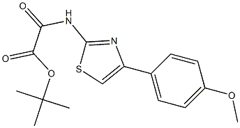 2-[[4-(4-Methoxyphenyl)thiazol-2-yl]amino]-2-oxoacetic acid tert-butyl ester Struktur