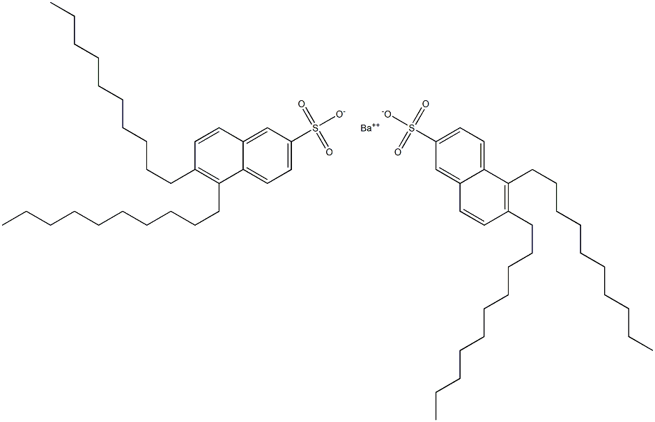 Bis(5,6-didecyl-2-naphthalenesulfonic acid)barium salt Struktur