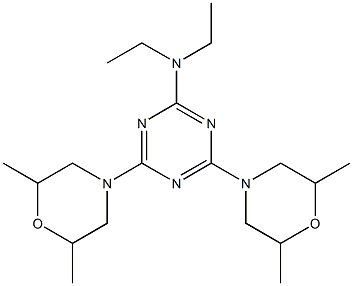 2-Diethylamino-4,6-bis(2,6-dimethylmorpholino)-1,3,5-triazine Struktur