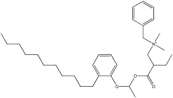 N,N-Dimethyl-N-benzyl-N-[2-[[1-(2-undecylphenyloxy)ethyl]oxycarbonyl]butyl]aminium Struktur